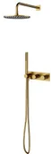 Stelaże i zestawy podtynkowe do WC - Omnires SYSCT10GLB SYSCT10GLB CONTOUR system prysznicowy podtynkowy złoty szczotkowany - miniaturka - grafika 1