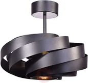 Lampy sufitowe - LIS Poland Lampa sufitowa Vento czarna 40 cm - miniaturka - grafika 1