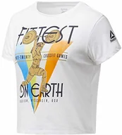 Koszulki sportowe damskie - Reebok Rc Fittest On Earth Tee podkoszulek damski biały biały S FU2177 - miniaturka - grafika 1