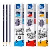 Ołówki - Ołówek drewniany TETIS twardość 3H PIXELL 1szt. /KV060-H3/ TET040-3H - miniaturka - grafika 1