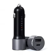 Ładowarki samochodowe - SATECHI SATECHI 72W Type-C PD Car Charger Adapter | Space Gray ST-TCPDCCM - miniaturka - grafika 1