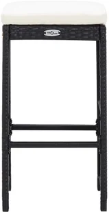 vidaXL 9-cz zestaw ogrodowych mebli barowych ratan PE czarny 49569 - Pozostałe meble ogrodowe - miniaturka - grafika 7