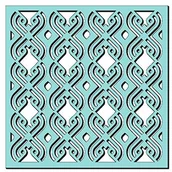 Akcesoria kreślarskie - Sweet Dixie szablon Vintage tła, 6 X 6, przezroczysty SDST0014 - miniaturka - grafika 1