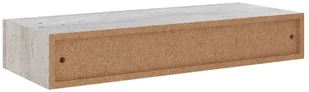 VidaXL Lumarko Półka ścienna z szufladą, szarość betonu, 60 x 23,5 x 10 cm, MDF 330265 VidaXL - Półki do salonu - miniaturka - grafika 6