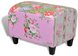 vidaXL Podnek, pufa z kwiatowym motywem - Pufy i podnóżki - miniaturka - grafika 4