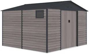 Vente-Unique Wiata ogrodowa ADELMO ze stali galwanizowanej, drewnopodobnej kolor szary 10,98 m - Altany ogrodowe Vente-Unique Wiata ogrodowa ADELMO ze stali galwanizowanej, drewnopodobnej kolor szary 10,98 m - Altany ogrodowe - miniaturka - grafika 1