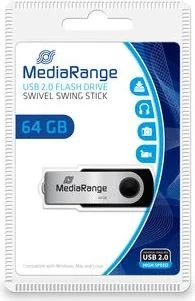 MediaRange mr912 64 GB pamięci flash Stick Srebrny 4260283112258 - Huby USB - miniaturka - grafika 2