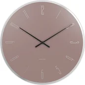 Zegary - Karlsson Zegar ścienny Mirror Numbers różowy KA5800PI - miniaturka - grafika 1