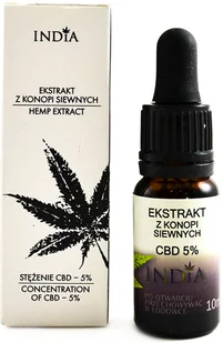 India INDIA Olej olejek konopny z CBD ekstrakt 5% (10ml ) - Olejki do ciała i włosów - miniaturka - grafika 2