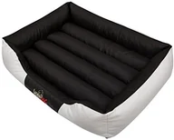 Legowiska dla psów - Hobbydog r1cesbcz5 koszyk na łóżko dla psa/na sofę/Cesar Standard ze sztucznej skóry, kodura, biały/czarny, rozmiar R1, 65 x 52 x 20 cm 5902052048397 - miniaturka - grafika 1