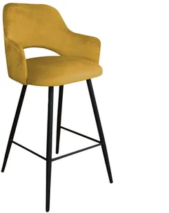 Hoker krzesło barowe Milano podstawa czarna MG15 - Taborety i hokery - miniaturka - grafika 3