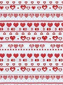 Decoupage - Clairefontaine Decopatch papier z czerwonych serc (opakowanie z 3 tyczkami) C613O - miniaturka - grafika 1