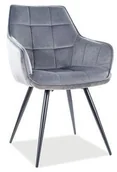 Krzesła - Signal Krzesło LILIA VELVET Szary [Wysyłka 2021-08-06] LILIAVCSZ - miniaturka - grafika 1