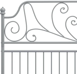 vidaXL Lumarko Rama łóżka, szara, metal i sklejka, 140 x 200 cm 324852 - Łóżka - miniaturka - grafika 5