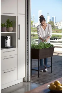 Keter Donica z systemem nawadniania Urban Bloomer, brązowa, 82x37,3x78 cm - Donice - miniaturka - grafika 5