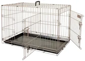 Sprzęt podróżny i transportery dla psów - Flamingo FLAMINGO Klatka dla zwierząt Ebo, brąz metalik, 109x70x77 cm, 517583 - miniaturka - grafika 1