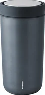 Kubki termiczne - Stelton Kubek termiczny To-Go Click 400 ml metaliczny niebieski z podwójnej stali 685-18 - miniaturka - grafika 1