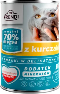 Frendi Frendi kawałki w delikatnym sosie z kurczakiem 10x400g 56585-uniw - Mokra karma dla kotów - miniaturka - grafika 2
