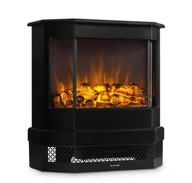 Kominki elektryczne - Klarstein Castillo halogenowa imitacja płomieni czarny FP1-Castillo - miniaturka - grafika 1