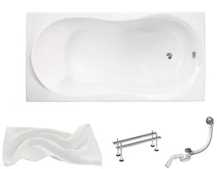 Polimat Wanna prostokątna 170x75 Gracja czarna obudowa + Syfon 00013, 00858, 00860 - Wanny - miniaturka - grafika 2