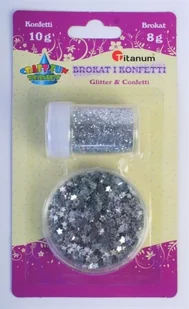 TITANUM Brokat TITANUM kpl. + konfetti srebro 307632 - Pasmanteria - miniaturka - grafika 3