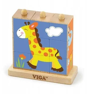 Viga VIGA 50834 KOSTKI LOGICZNE -ZOO 0958 - Klocki - miniaturka - grafika 5