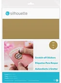 Scrapbooking - Silhouette America Silhouette printable Scratch-Off naklejki Sheets 8.5"x11" 5pk złota MEDIA-SCRATCH-GLD - miniaturka - grafika 1