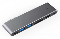 Złącza, przejściówki, adaptery - Adapter 7w1 Hub Usb-c Hdmi 4K Sd Macbook Pro / Air - miniaturka - grafika 1