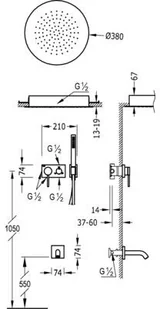 Tres 3V Tres podtynkowy zestaw wannowo natryskowy chrom 210.273.11 21027311 - Baterie podtynkowe - miniaturka - grafika 2