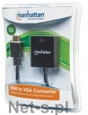 Pozostałe akcesoria sieciowe - MANHATTAN Manhattan Konwerter HDMI męski na VGA żeński z audio (151450) - miniaturka - grafika 1