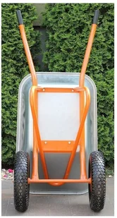 186 BEDREW Taczka dwukołowa ogrodowa ocynkowana 100L 140L wymiary koryta taczki 88x57 cm) 18677166 77166-uniw - Wózki magazynowe - miniaturka - grafika 6