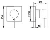 Baterie podtynkowe - Keuco Ixmo Jednouchwytowa bateria wannowo-prysznicowa podtynkowa DN15 stal szlachetna 59551079502 - miniaturka - grafika 1