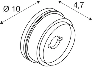 Spotline SLV MANA wspornik ścienny bez źródła światła okrągły antracytowy 1004969 - Lampy pozostałe - miniaturka - grafika 2