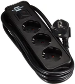 Listwy zasilające - Brennenstuhl Listwa zasilająca 3 gniazda wyłącznik czarny 1.5m 1153230000 - miniaturka - grafika 1