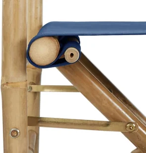 vidaXL Składane krzesła reżyserskie 2 szt., niebieskie, bambus/tkanina! 313030 - Fotele i krzesła ogrodowe - miniaturka - grafika 6