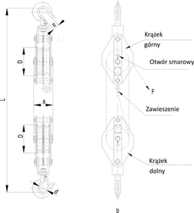 220 Wciągnik linowy bez liny udźwig 4 T) 22077101 77101-uniw - Kółka i bloczki - miniaturka - grafika 2