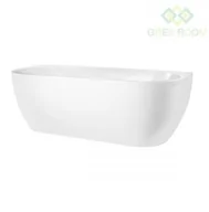 Wanny - Oltens Begna wanna przyścienna 170x75 cm akrylowa owalna biała 12011000 - miniaturka - grafika 1
