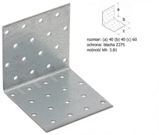 Kątownik KM2 ciesielski 40x40x60 montażowy 1szt - Inne akcesoria dekarskie - miniaturka - grafika 2