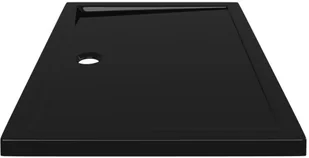 vidaXL Brodzik Brodzik prysznicowy prostokątny ABS czarny 80x110 cm - Brodziki prysznicowe - miniaturka - grafika 4