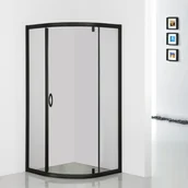 Kabiny prysznicowe - Sea Horse Sea Horse Stylio 80x60 czarny mat BK501XTK+ - miniaturka - grafika 1