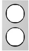 Klawisze i ramki - Berker R3 aluminium/czarny ramka 2 B_10122284 - miniaturka - grafika 1