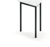 Meble do szkół i przedszkoli - AJ Produkty Biurko SONITUS TRIANGEL, 700x600x720 mm, biały laminat, antracyt - miniaturka - grafika 1