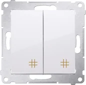 Wyłączniki światła i elektryczne - Simon Łącznik Podtynkowykrzyżowepodwójnedw7/2.01/11 Biały Sim54 DW7/2.01/11 - miniaturka - grafika 1