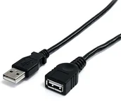 Kable USB - StarTech com USBEXTAA3BK 3 ft Black USB 2.0 Extension Cable A To A M/F USBEXTAA3BK - miniaturka - grafika 1