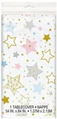 Baby shower i roczek - UNIQUE Obrus urodzinowy Gwiazdki na Baby Shower - 137 x 213 cm - 1 szt. U72413 - miniaturka - grafika 1