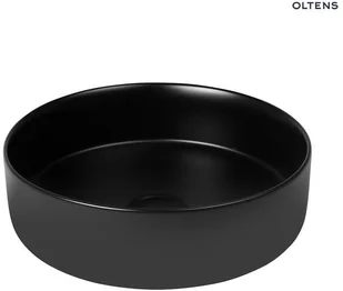 Oltens LAGDE Umywalka 35,5 cm nablatowa okrągła z powłoką SmartClean czarny mat 40804300 - Umywalki - miniaturka - grafika 6