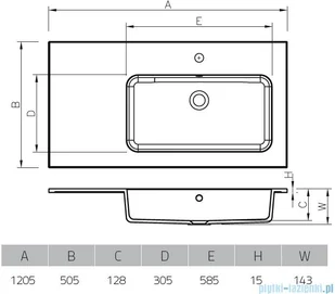 Vayer Citizen tucana 120x50 - Umywalki Vayer Citizen tucana 120x50 - Umywalki - miniaturka - grafika 2