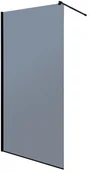 Ścianki i drzwi prysznicowe - Kerra Ścianka prysznicowa czarny profil 100 cm Line Gr Line Gr - miniaturka - grafika 1