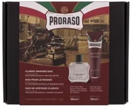 Balsamy po goleniu - PRORASO Red Classic Shaving Duo zestaw Balsam po goleniu 100 ml + Krem do golenia 150 ml dla mężczyzn - miniaturka - grafika 1