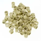 Pozostałe akcesoria fryzjerskie - Allepaznokcie Mikroringi z silikonem do przedłużania włosów 6 mm kolor Nr 12 woreczek 100 szt - miniaturka - grafika 1